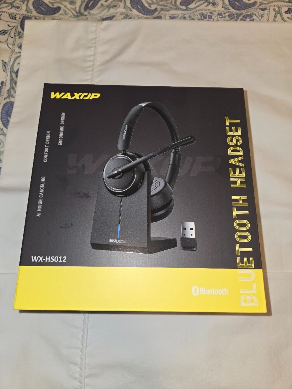 Wireless Headset with Mic for Work, Bluetooth Headset with Noise Cancelling Mic